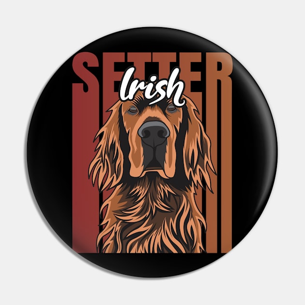 Irish Setter Retro Vibes Pin by Dogiviate