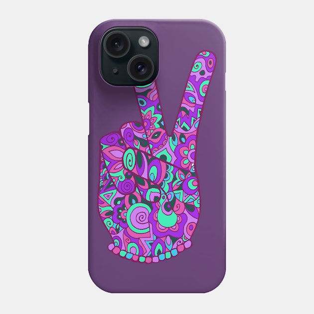 Purple Peace Phone Case by TimeTravellers