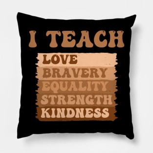 Celebrate Black History Month I Teach Black History Teacher Pillow