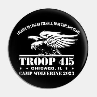 TROOP 415 - Camp Wolverine 2023 (WHITE) Pin