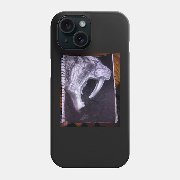 Sabertooth Phone Case by Saquanarts