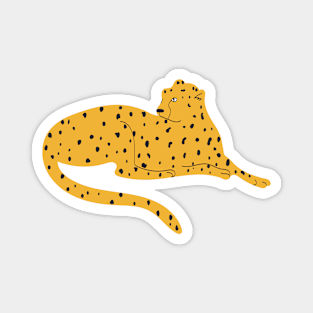 Leopard Napping IllustrationClip Art Magnet