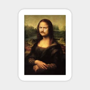 Ron Swanson Mona Lisa Magnet