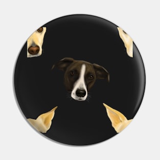 Black Puppies - White Puppies - Cute dog pattern Pin