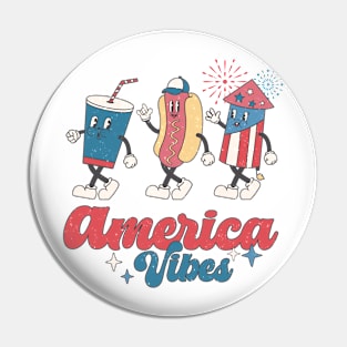 America Vibes 4th July Pin