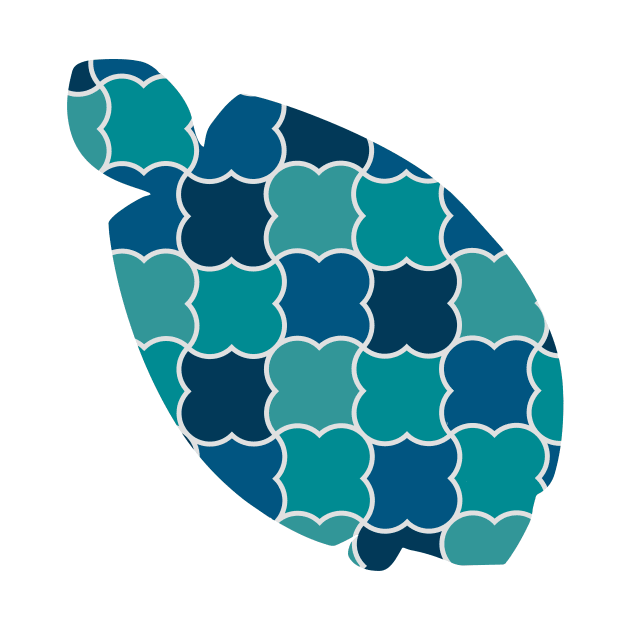 Turtle Silhouette with Pattern by deificusArt