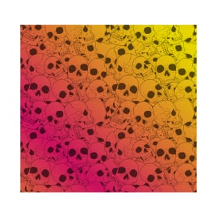 Gradient Skull pattern T-Shirt