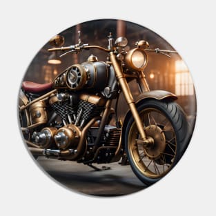 Steampunk Motorcycle Pin