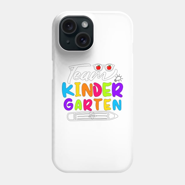 Team Kindergarten Boys Teacher Back To School Kinder Crew T-Shirt Phone Case by drag is art