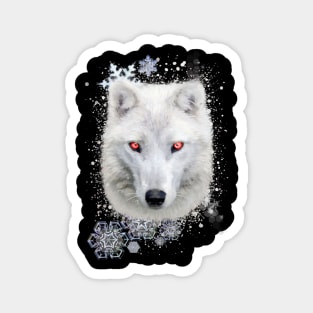 White Wolf Magnet