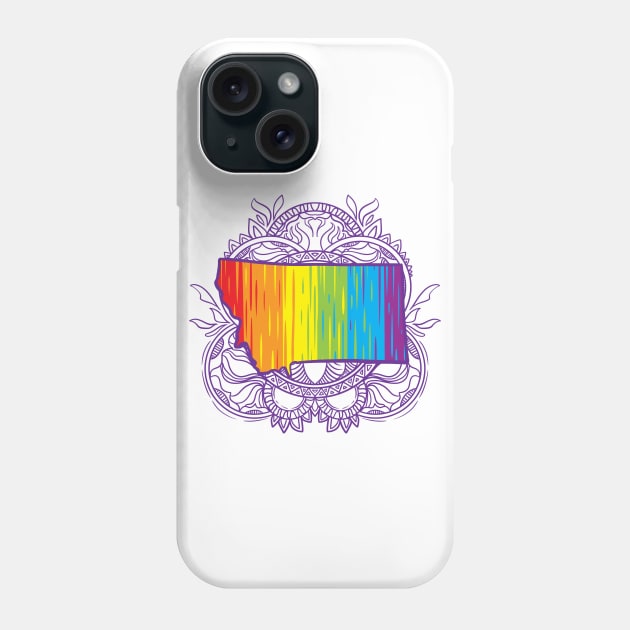 Montana Mandala Pride Phone Case by Manfish Inc.