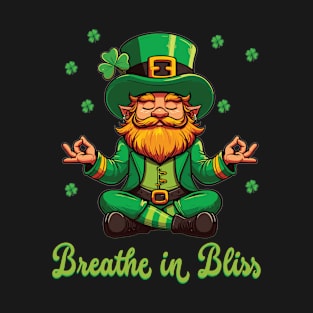 Breathe in Bliss Leprechaun Meditation St. Patrick's Day T-Shirt