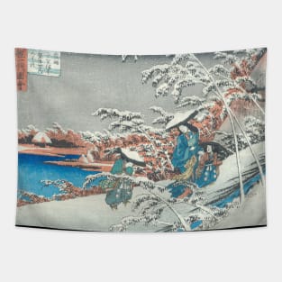 Hiroshige - Tokiwa Gozen Woodblock Print Tapestry