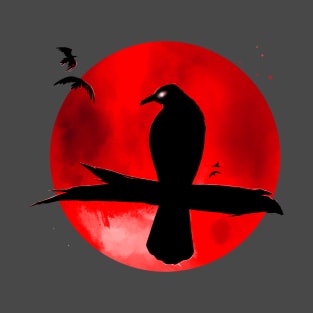 Blood Moon Crow T-Shirt