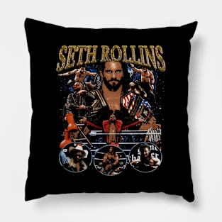 Seth Rollins Vintage Bootleg Pillow