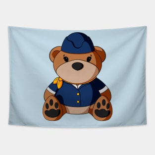 Female Pilot Teddy Bear Tapestry