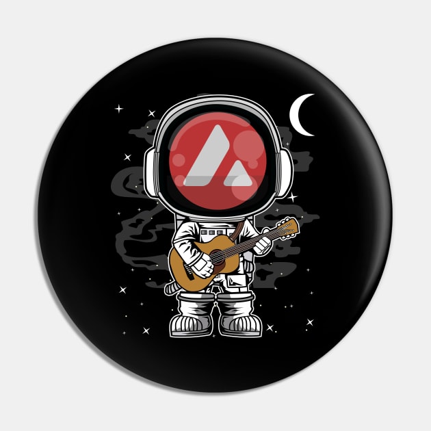 Astronaut Guitar Avalanche AVAX Coin To The Moon Crypto Token Cryptocurrency Blockchain Wallet Birthday Gift For Men Women Kids Pin by Thingking About