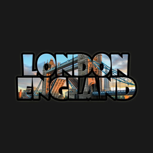 London, England Label with Tower Bridge by gorff