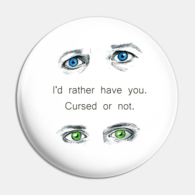 Destiel - Cursed or Not Pin by brainbag