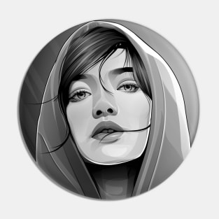 Portrait of Lisa Blackpink Pin