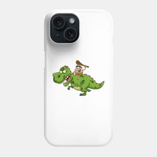 Caveman and Dinosaur Phone Case