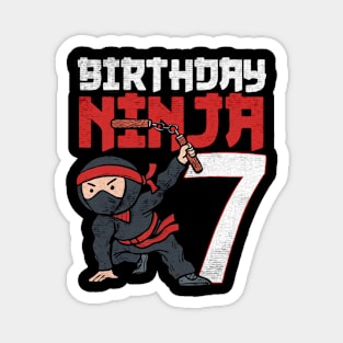 Ninja Birthday 7 Magnet