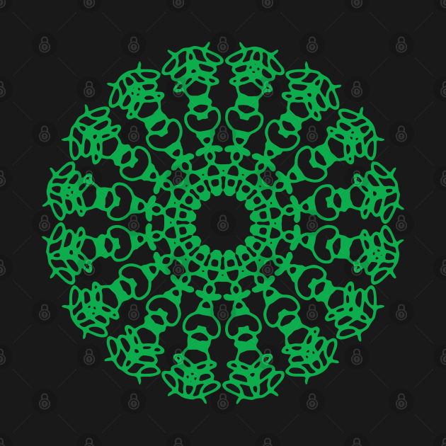 Green Mandala 001 by AdiDsgn