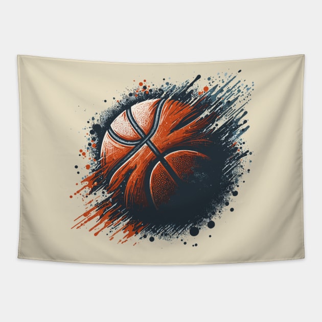 Basketball Ball Tapestry by Vehicles-Art