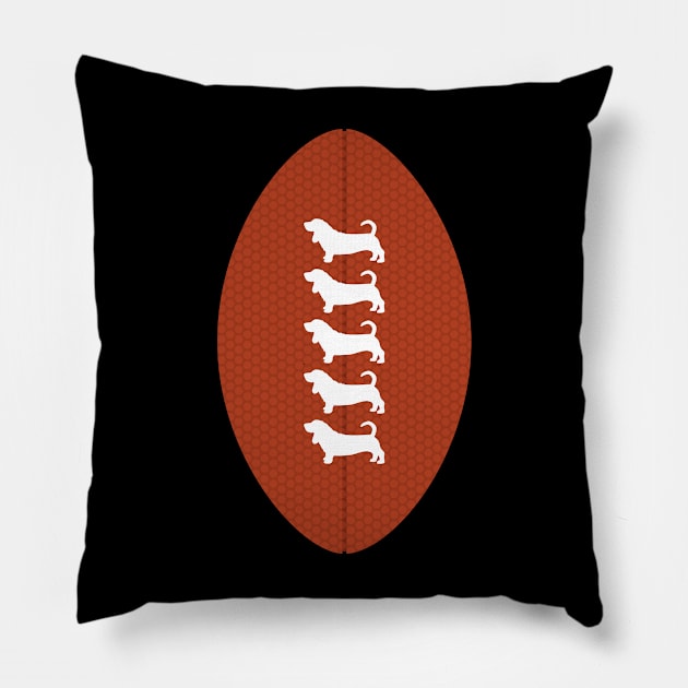 Basset Hound Football Pillow by sqwear