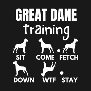 Great Dane Training Dane Dog Tricks T-Shirt