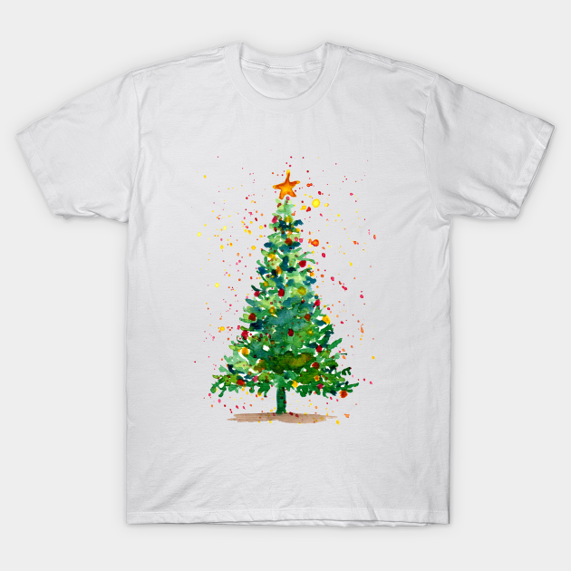 Discover Colorful watercolor christmas tree - Christmas - T-Shirt