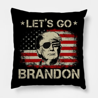 Let's Go Brandon Trump American Flag Sunglasses Pillow