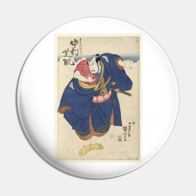 Japanese Woodcut Print of Actor Nakamura Shikan II Pin by MAMMAJAMMA