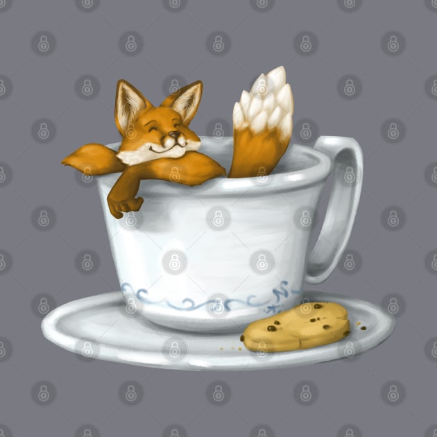 Coffee Fox by Nora Back Art and Design