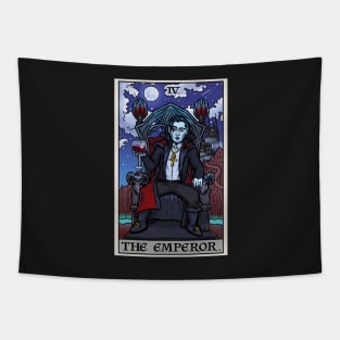 The Emperor Tarot Card Gothic Halloween Count Dracula Vampire Major Arcana Tapestry