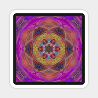 Mandala in purple, pattern Magnet