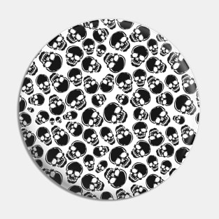 Black and white skull pattern Pin