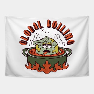 earth   boiling  cartoon t shirt Tapestry