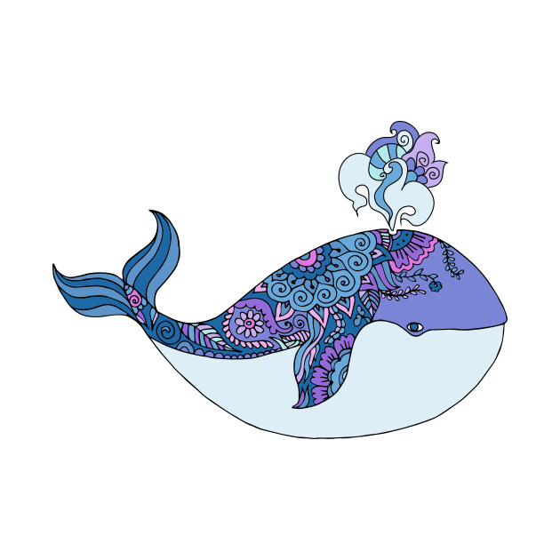 Zentangle whale by ComPix