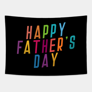 Colorful Happy Father's Day Typography Tapestry