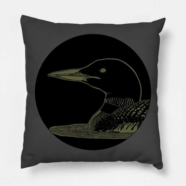 Loon Pillow by Forest Press Co