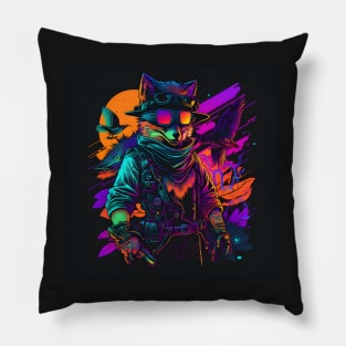 The Coolest Fox in Town Pillow