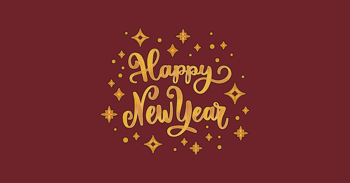 Happy New Year Stars - Happy New Year - Sticker | TeePublic