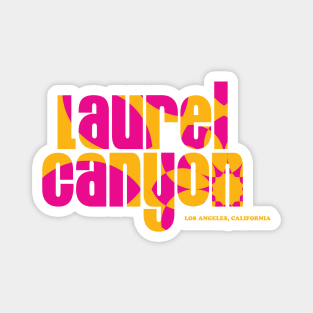 Laurel Canyon psychedelic flower logo - pink Magnet