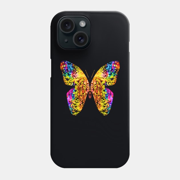 Surreal Butterfly in Vibrant Colors Phone Case by Klssaginaw