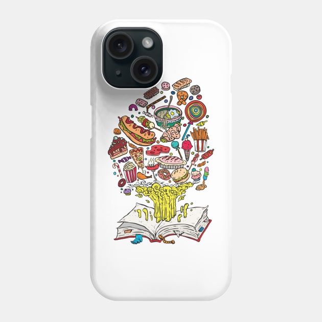 book food doodle Phone Case by Mako Design 