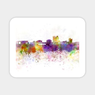 Bridgeport skyline in watercolor background Magnet