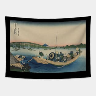 Sunset across the Sumida River Japan Tapestry