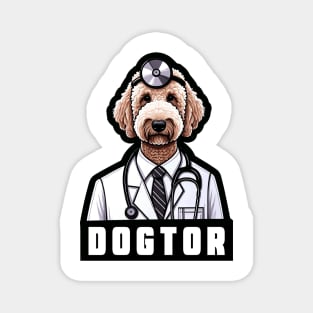 Dogtor Funny Veterinarian Doodle Owner Man Women Birthday Magnet