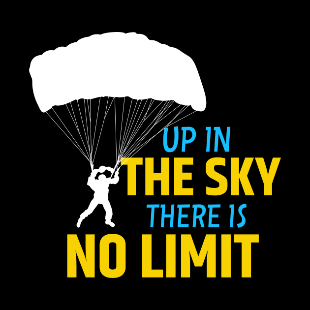 Skydiving No Limit In Sky Skydiver Parachute by Foxxy Merch